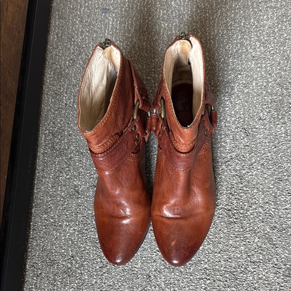 Frye Brown Leather Ankle Boots - Picture 2 of 6